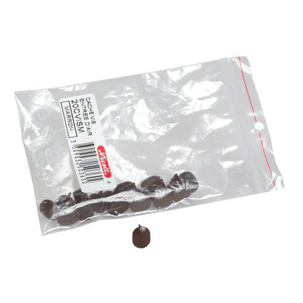 Sachet de 20 caches vis marron