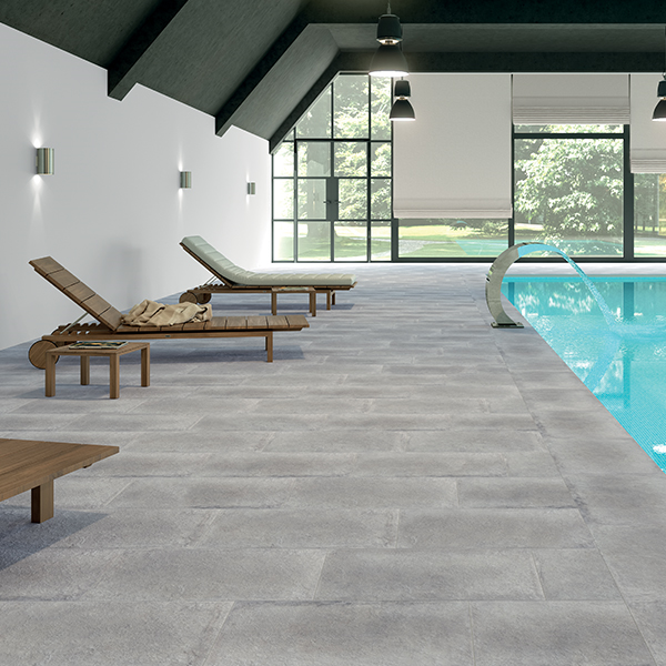 Carrelage sol extérieur effet "béton" - Campus Grip Édilis - Greige - 60 CM x 40 CM - Ép.10 MM