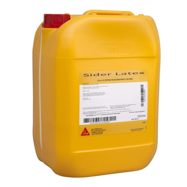 Résine à mélanger à l'eau de gâchage des mortiers et béton - Sider Latex - bidon de 20 LTR