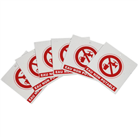 'EAU NON POTABLE' X 6 ETIQ.AD.