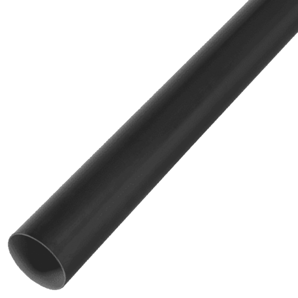 Tube de descente de gouttière rond Nicoll TD80 en Techtan Noir - diamètre 80 MM - longueur 4 M