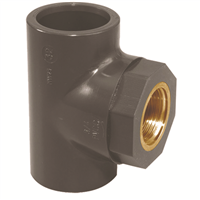 Pvcu te d40 insert laiton taraude 3/4"