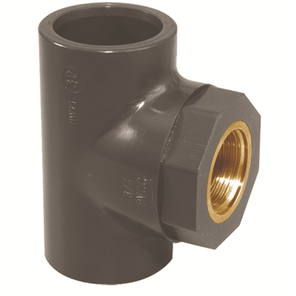 Pvcu te d40 insert laiton taraude 3/4"