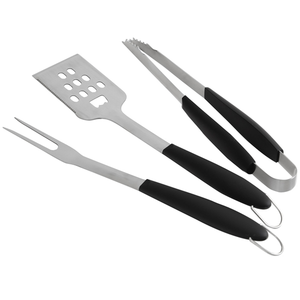 Set de 3 ustensiles en inox Le Marquier avec spatule fourchette et pince