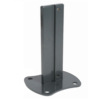 Platine avec manchon pour poteau Easyclip - 148 x 125 mm - acier thermolaqué gris RAL7016