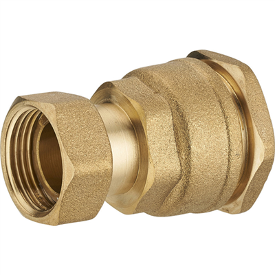 Raccord femelle droit pour tuyau polyéthylène avec écrou tournant - diamètre 32 mm - F26x34 - laiton