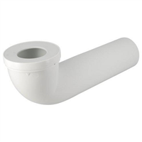 Pipe longue Nicoll pour WC - Diamètre raccord 100 mm - Angle 90° - PVC Blanc