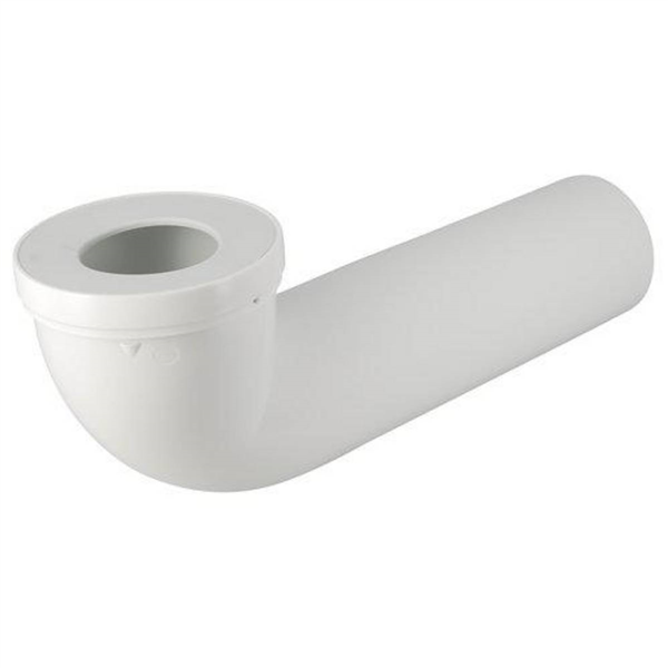 Pipe longue Nicoll pour WC - Diamètre raccord 100 mm - Angle 90° - PVC Blanc