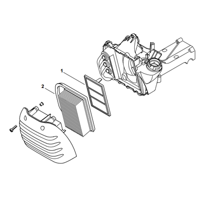 Filtre à air et préfiltre d'origine pour découpeuse thermique Stihl TS 410 ou TS 420