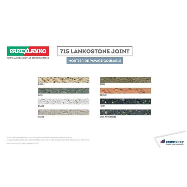 Mortier de pavage LANKOSTONE JOINT 715 -  - Sac de 25 KG