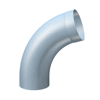 Coude tulipé à 72° prePatina clair Eco Zinc Rheinzink pour tuyau de descente de gouttière diamètre 80,0 MM