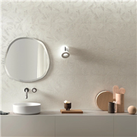 Faïence murale rectifiée mate 3D Wall Carve Leaf - 40,0 CM x 80,0 CM - ép. 8,50 MM - White