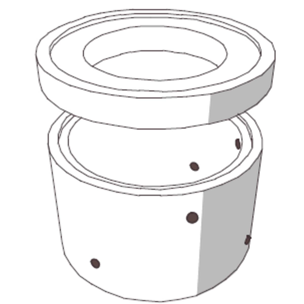 RONDELLE DE PUIT D800 NON ARMEE H50/60 PERFOREE