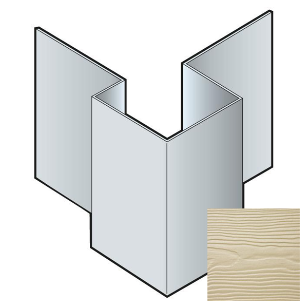 Profil d'angle extérieur asymétrique pour bardage Cedral Lap - Aluminium laqué Brun C03 - longueur 3,00 M