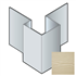 Profil d'angle extérieur asymétrique pour bardage Cedral Lap - Aluminium laqué Brun C03 - longueur 3,00 M