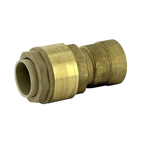 Jonction RSO droite femelle - Pour tube en cuivre ou PER - F 15 x 21 - Diamètre 16 mm - Laiton