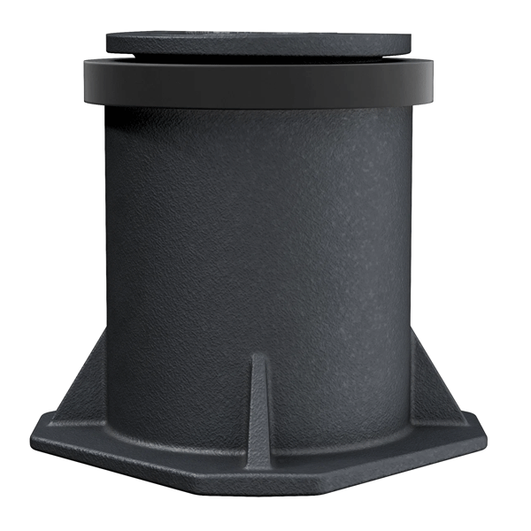 Bouche à clé Carrée réhaussable en fonte - hauteur de réglage 110 mm - pour réseau eau potable