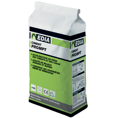 Ciment prompt naturel à prise rapide Edia sac de 5 kg