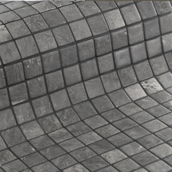 Mosaïque en émaux de verre antidérapants Zen - carreau de 2,5 x 2,5 cm - trame de 49,5 x 31,2 cm - Phyllite