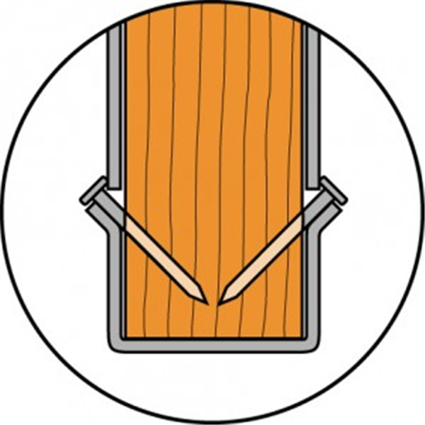 Pointe annelée électrozinguée CNA 4 x 50 mm boite de 1500 pièces