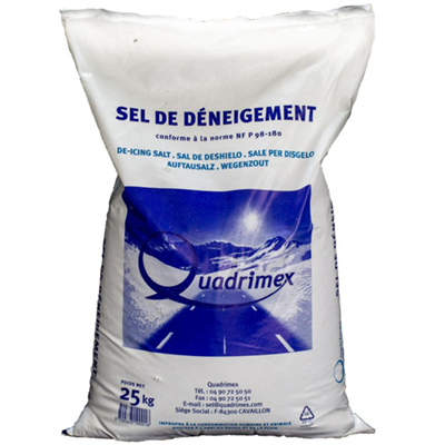 Sel de déneigement semi-humide préventif ou curatif - Quadrimex Sels - Sac de 25 kg