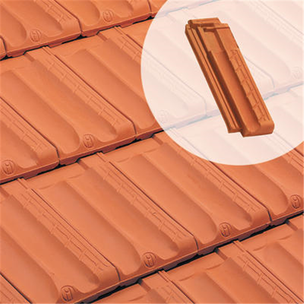 Demi-tuile en terre cuite - Marseille Poudenx - Rouge