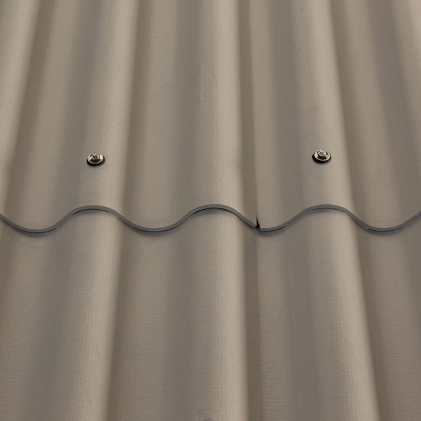 Plaque ondulée 6 ondes en fibres-ciment - Couverture et Façade - P06 Coloronde FR - 1585 x 1095 mm - Gris clair