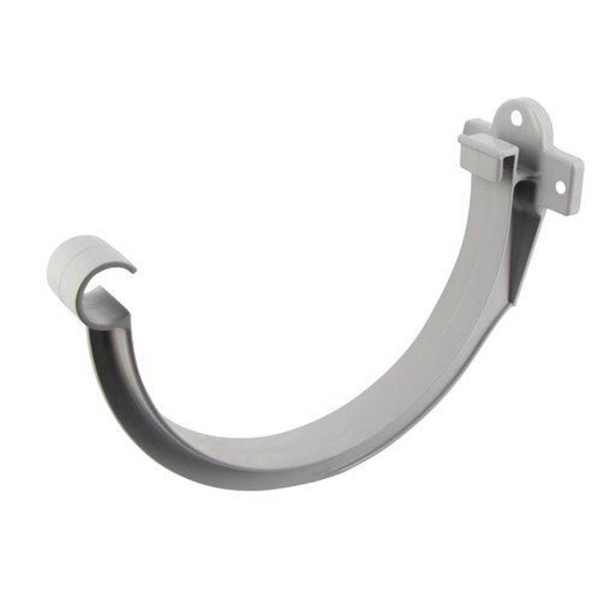 Crochet bandeau Nicoll pour gouttière demi-ronde - Développé de 33 cm - Largeur 200 mm - Techtan - Gris