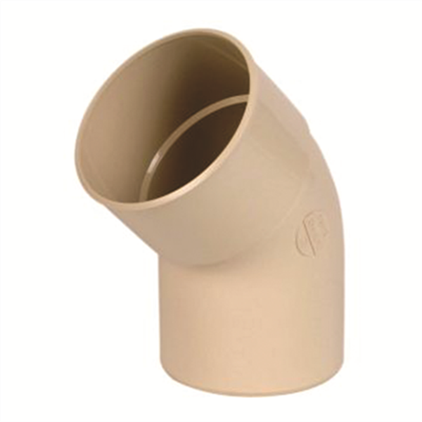 Coude mâle/femelle Nicoll pour tube de descente - Angle 45° - Diamètre 100 mm - Techtan Sable