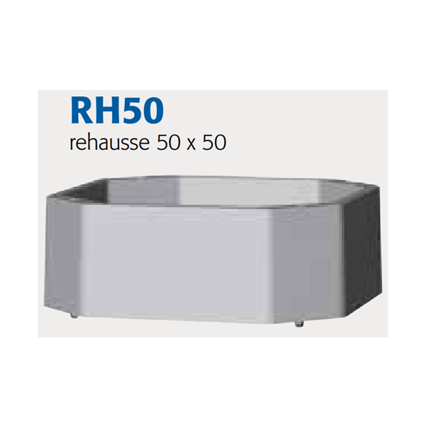 Rehausse de regard RH50 pour boîte d'eaux pluviales Sebico - dimensions intérieures 50x50 CM - hauteur 20 CM