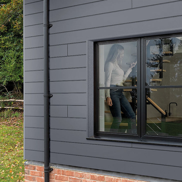 Profil d'angle intérieur pour bardage Cedral Click - aluminium laqué Gris cendre C15 - longueur 3,00 M