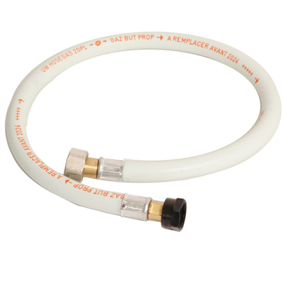 Tuyau de gaz caoutchouc compatible propane et butane - longueur 1.5 mètres