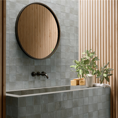 Faïence brillante effet Zellige - Mélange Ragno - 10,0 CM x 10,0 CM - ép. 10,00 MM - Glicine