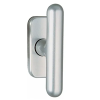 Bouton de fenêtre aluminium pour ouvrant à la française ligne Golf sur platine de 68 x 30 mm