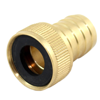 Raccord de sortie d'arrosage - Edia - Embout cannelé - Diamètre 19 mm - Laiton - Joint inclus