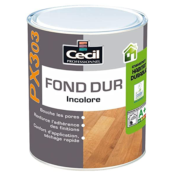 Primaire fond dur avant vitrification parquet bois - PX303 Cecil - Incolore - Pot 1L