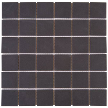Carrelage mosaïque 4,8 x 4,8 cm pour salle de bain sur filet de 30,3 CM x 30,3 CM - ép. 6,00 MM - Noir