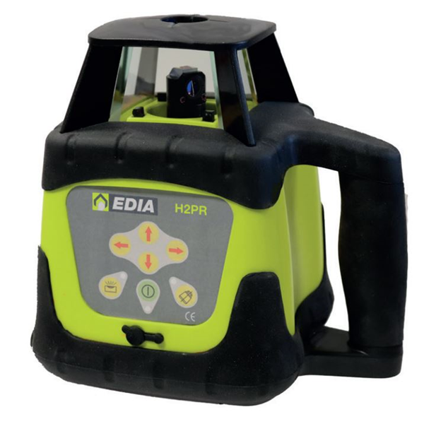 Laser rotatif Edia H2PR double pente tête alu avec batteries et chargeur