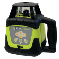 Laser rotatif rouge Edia H2PR double pente tête aluminium 635 nm avec batteries et chargeur