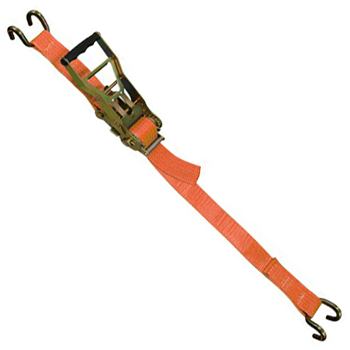 Sangle arrimage à cliquet inversé avec 2 crochets bord de rive Levac TMU 2500 kg CMU 5000 kg 12 m