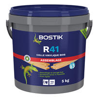 Colle vinylique bois R41 Bostik assemblage et placage bois spécial 3D seau de 5 kg