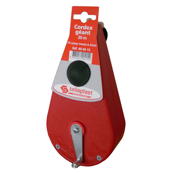 CORDEAU CORDEX GEANT ROUGE 30M FIL 2MM TRESSE