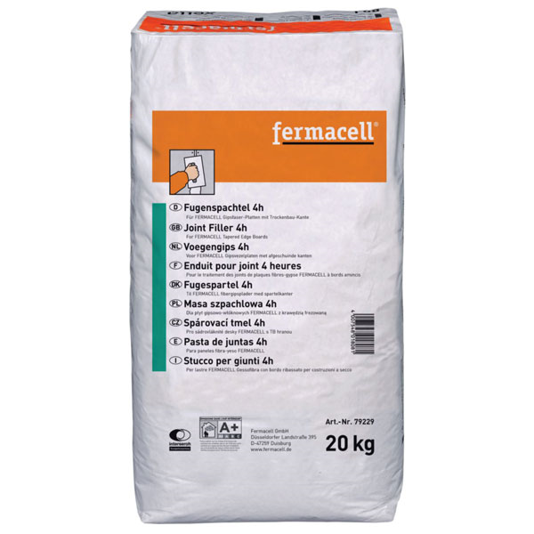 Enduit à joint 4 heures pour plaques fibres-gypse à bords amincis Fermacell - Sac de 20 kg