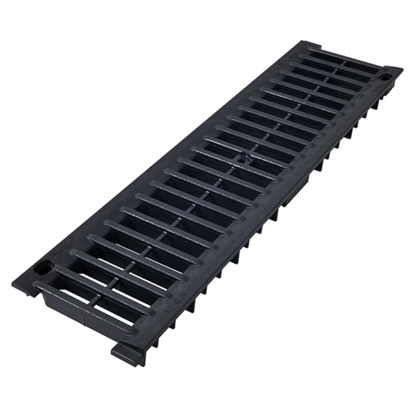 Grille PVC pour caniveaux de piscine - Connecto A15 Gris clair - largeur int. 100 mm - longueur 0.5 m