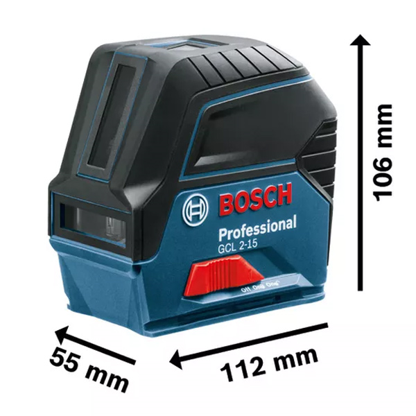 Niveau laser Bosch GCL 2-15 Professional points et lignes rouge - en housse avec accessoires