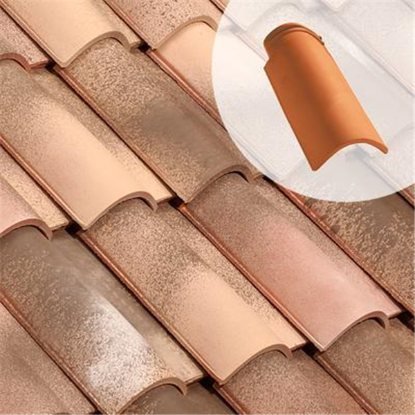 Demi-tuile en terre cuite - Plein Sud Gélis - emboîtement grand moule fortement galbée - Emporda