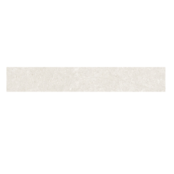 Plinthe de carrelage intérieur en grès émaillé effet pierre Edilis Evora - 45,0 CM x 8,0 CM - ép. 8,5 MM - Blanc