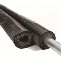 Tube isolant fendu + adhésif encollage bord à bord et de recouvrement EP13Ø28mm