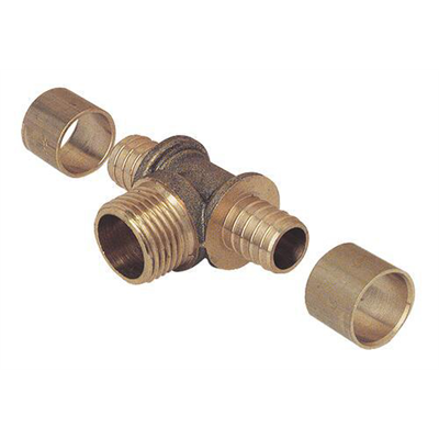 Té à glissement et male au centre - Male 15/21 - PER Ø16