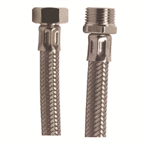 Flexible sanitaire - Raccord mâle 1/2" écrou tournant 1/2" - L = 300mm - DN8